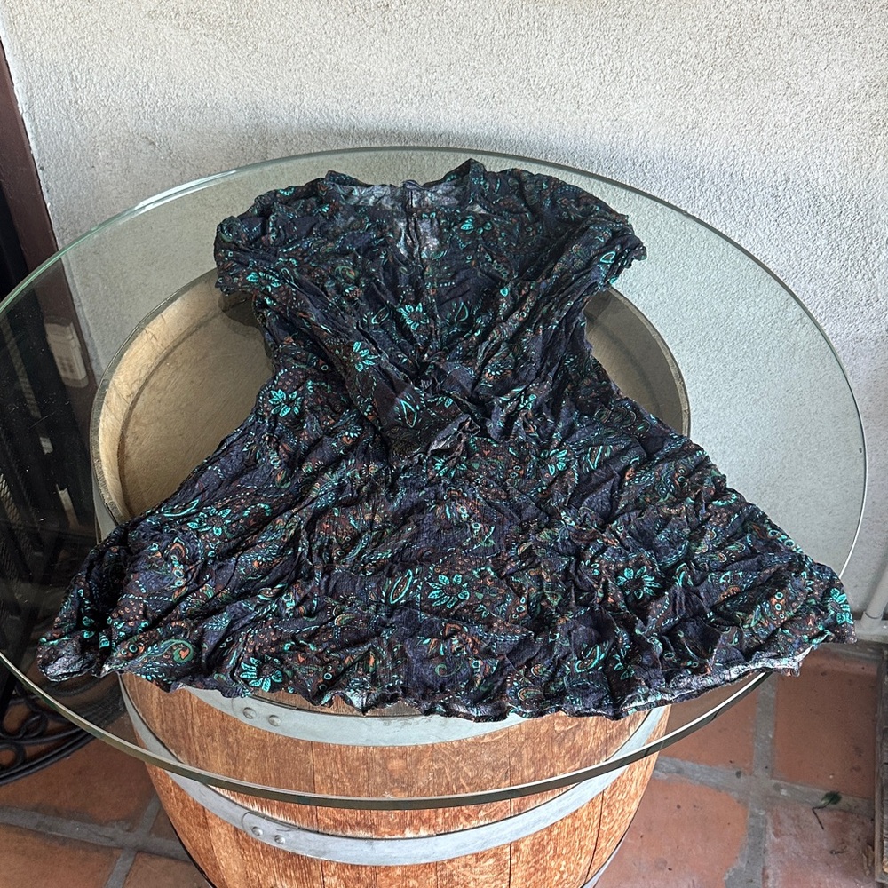 American Eagle Outfitters Black and Green Dress